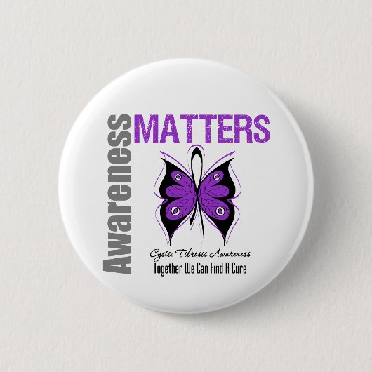 Cystic Fibrosis Awareness Matets Ronde Button 5,7 Cm (Voorkant)