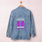 Cystic Fibrosis Awareness Paars Ribbon I Attentie  Denim Jacket (Hangar)
