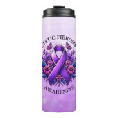 Cystic fibrosis Awareness Ribbon Thermosbeker (Voorkant)