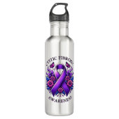 Cystic fibrosis Awareness Ribbon Waterfles (Voorkant)