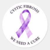 Cystic Fibrosis Awareness| We hebben genezing nodi Ronde Sticker (Voorkant)