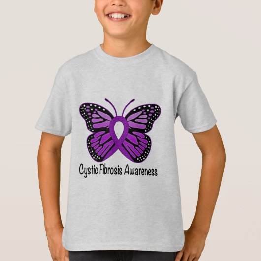 Cystic fibrosis Awareness with Butterfly T-shirt (Voorkant)