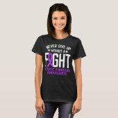 Cystic Fibrosis Awareness without a Fight Ribbon T-shirt (Voorkant volledig)