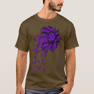Cystic Fibrosis Awareness Zonnebloemlint bloemen T-shirt