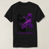 Cystic Fibrosis Bewustheid Haar strijd is onze str T-shirt (Design voorkant)