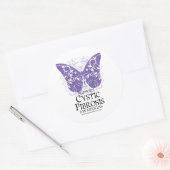 Cystic Fibrosis Butterfly Ronde Sticker (Envelop)