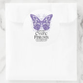 Cystic Fibrosis Butterfly Ronde Sticker (Tas)