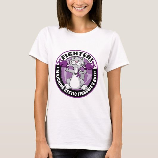 Cystic Fibrosis Cat Fighter T-shirt (Voorkant)
