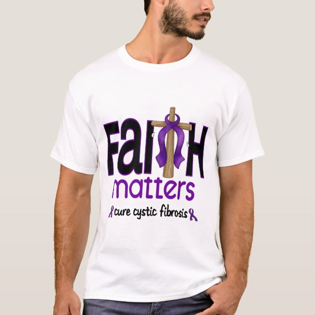 Cystic fibrosis Faith Matters Cross 1 T-shirt (Voorkant)