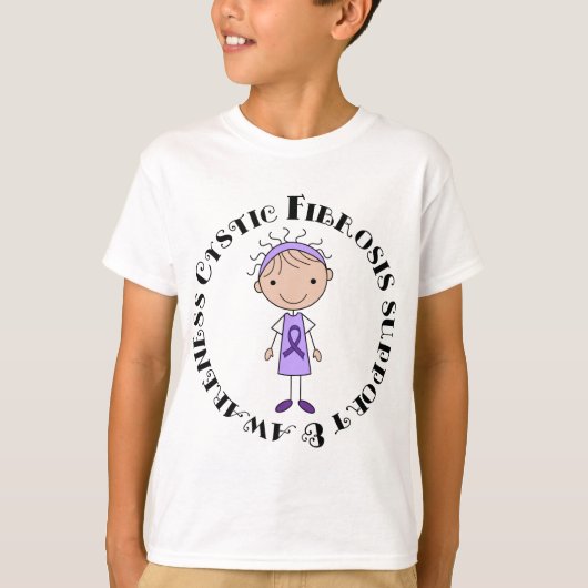 Cystic fibrosis Gift Idea Paars Ribbon T-shirt (Voorkant)