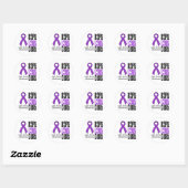 Cystic Fibrosis Hope Love Cure Ribbon Ronde Sticker (Vel)