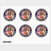 Cystic Fibrosis Kiss My Donkey Ronde Sticker (Vel)
