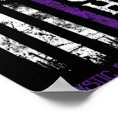 Cystic Fibrosis Krijger Us Vlag Poster (Hoek)