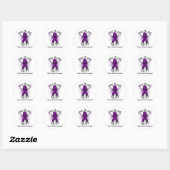 Cystic fibrosis Peace Love Cure Butterfly 2 Ronde Sticker (Vel)