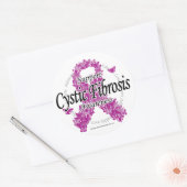 Cystic Fibrosis Ribbon of Butterflies Ronde Sticker (Envelop)
