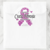Cystic Fibrosis Ribbon of Butterflies Ronde Sticker (Tas)