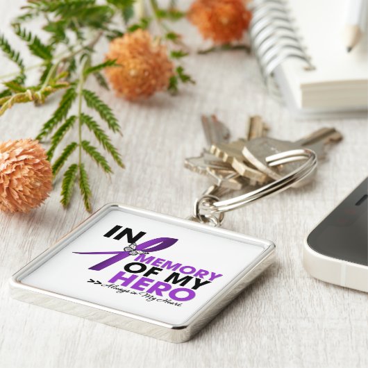 Cystic fibrosis Tribute in Memory of My Hero Sleutelhanger (Zijkant)