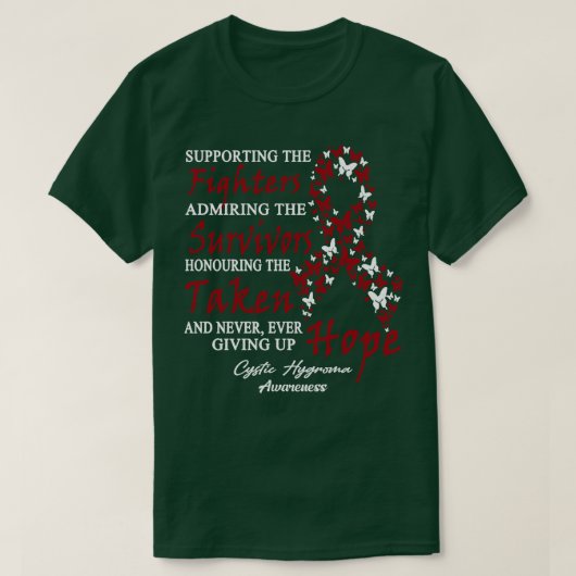 Cystic Hygroma Awareness Ondersteuning van de Figh T-shirt (Design voorkant)