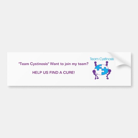 Cystinose Bumpersticker (Voorkant)