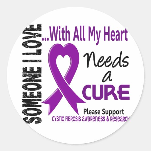 Cystische fibrose heeft een Cure 3 nodig Ronde Sticker (Voorkant)