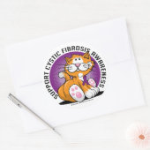 Cystische fibrose kat ronde sticker (Envelop)