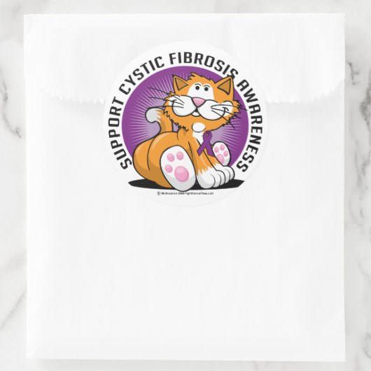 Cystische fibrose kat ronde sticker (Tas)