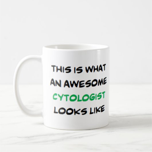 cytoloog, geweldige koffiemok (Links)