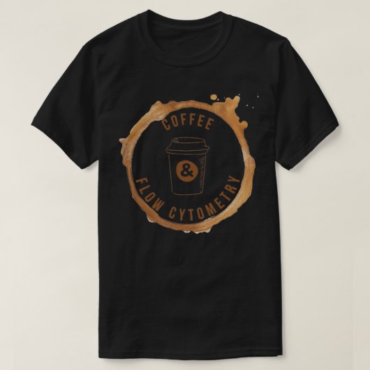 Cytometrie voor koffie en debiet, met koffiering t-shirt (Design voorkant)