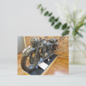 CZ-1935 Militaire  motorfiets Briefkaart (Staand voorkant)
