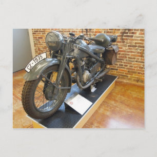 CZ-1935 Militaire motorfiets Briefkaart