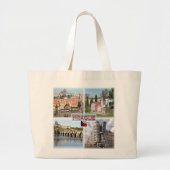 CZ Prague - Castle Old Town Hall - Charles Bridge Grote Tote Bag (Voorkant)
