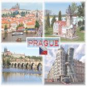 CZ Prague - Castle Old Town Hall - Charles Bridge Sticker (Voorkant)