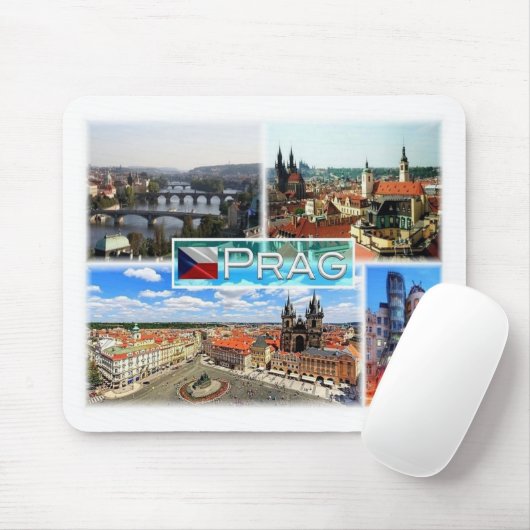 CZ Tsjechië - Praag - Prag - Praag - Praha - Muismat (Met muis)