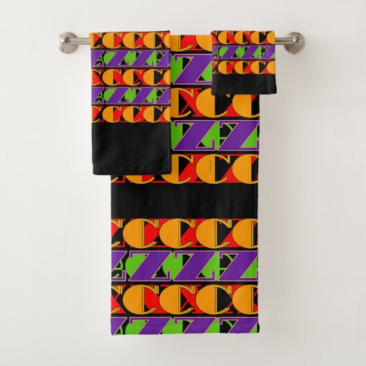 CZ Willekeurige letters Bad Handdoek (Insitu)