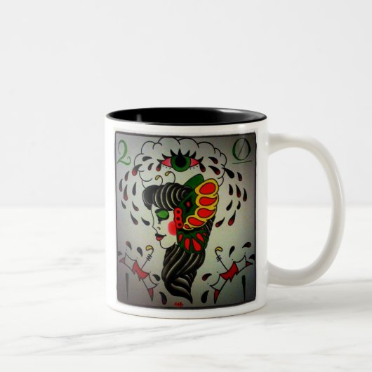 CZA-Mokken Tweekleurige Koffiemok (Rechts)