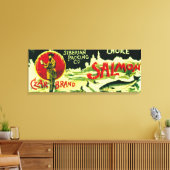 Czar Salmon Can Label Canvas Afdruk (Insitu (Woonkamer))