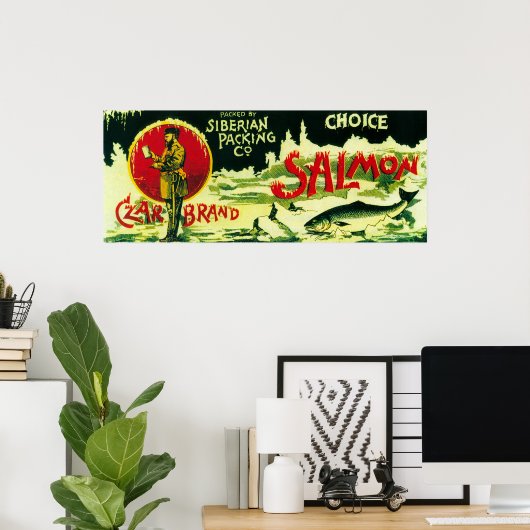 Czar Salmon Can Label Poster (Thuiskantoor)