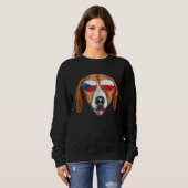Czech Flag American Foxhound Dog Czech Republic Po Trui (Voorkant volledig)