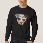 Czech Flag Australian Shepherd Dog Czech Republic Trui (Voorkant)