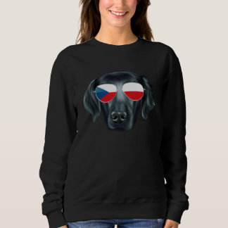 Czech Flag Flat Coated Retriever Dog Czech Republi Trui