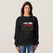 Czech Flag Newfoundland Dog Czech Republic Pocket Trui (Voorkant volledig)