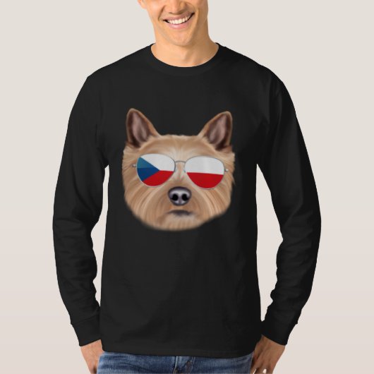 Czech Flag Norwich Terrier Dog Czech Republic Pock T-shirt (Voorkant)