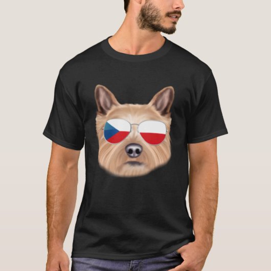 Czech Flag Norwich Terrier Dog Czech Republic Pock T-shirt (Voorkant)