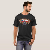 Czech Flag Rhodesian Ridgeback Dog Czech Republic  T-shirt (Voorkant volledig)