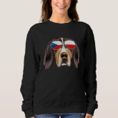 Czech Flag Treeing Walker Coonhound Czech Republic Trui (Voorkant)