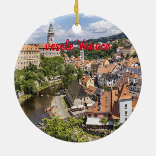Czech Republic: Český Krumlov Christmas Ornament (Achterkant)