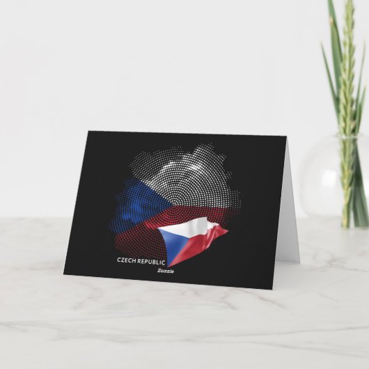 Czech Republic flag Bedankkaart (Achterkant)