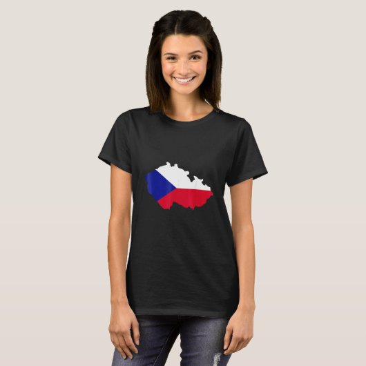 Czech Republic map flag T-shirt (Voorkant volledig)