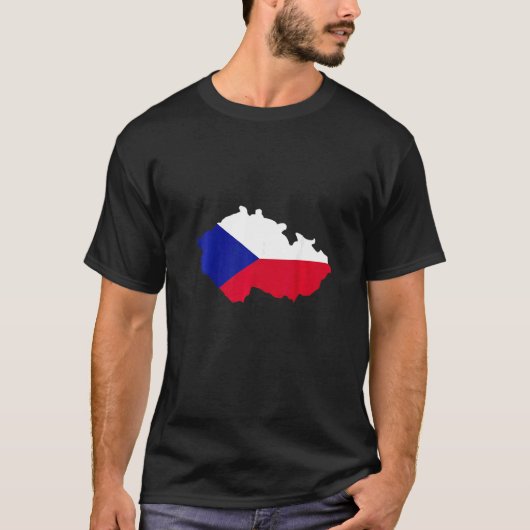 Czech Republic map flag   T-shirt (Voorkant)