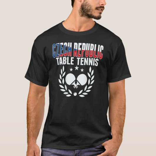 Czech Republic Ping Pong   Czech Table Tennis Supp T-shirt (Voorkant)